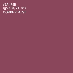 #8A475B - Copper Rust Color Image